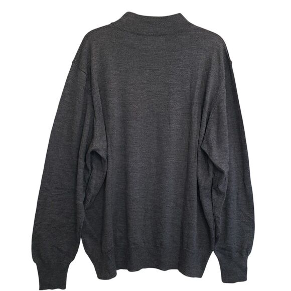 Lord & Taylor Men's XL 100% Pure New Italian Merino Wool Mock Neck Sweater - Picture 2 of 8
